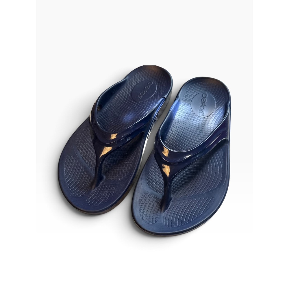 Oofos OOlala Recovery Sandals Bright Blue Womens 6 EU 37 Flip Flops